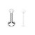Pack of 2 Labret Barbells 316l Surgical Steel and Flexible Bioflex 16ga