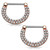 PVD Rose Gold CZ Clicker Nipple Ring