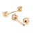 Pair of  Champagne CZ Heart Nipple Barbells 14ga 9/16 