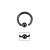 Black Steel Captive Bead Ring