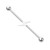 Surgical Steel Lightning Bolt Industrial Barbell