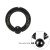 Black PVD coating over Surgical Steel Captive Bead Ring with Spring Bead (4 Gauge)