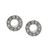 Pair of Surgical Steel Screw Fit Ear Plug Gauges with Clear CZ Gems