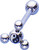 Body jewelry, 316L surgical steel shaft . Barbell Tongue ring