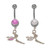 (14 gauge) Dangling Fairy Belly Button Ring Surgical Steel