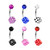 UV Acrylic Dice Belly Ring