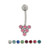 Triangle CZ Set Belly Button Ring