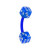 Body Jewelry 14g Belly ring  Bioplast Flex barbell shaft with dice design