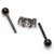 Externally Threaded Triple CZ Industrial Barbell