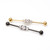 Three Clear CZs Ion Plated 316L Surgical Steel Industrial Barbell - Black IP or Gold IP