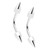 Pair of 18ga Eyebrow or Cartilage Piercing Barbells with Spike Ends - Rook, Daith, Tragus