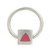 Red Triangle Square Bead Captive Ring