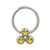Triple Smiley Face Captive Bead Rings