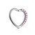 Heart Shape Bendable Cartilage Hoop Paved with Multiple CZ  Daith ,Tragus, Rook 16ga Surgical Steel - Left Ear or Right Ear 