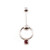 Cartilage - Tragus Barbell Earring, Door Knocker Design with Jewels