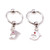 Dangling Dolphin CZ Captive Bead Rings