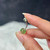 Green Glitter Acrylic Ball Belly Ring Piercing