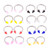 Acrylic Spike Horseshoe Circular Barbells