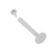 Bezel CZ Acrylic Labret Studs