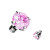 Pink CZ Dermal piercing jewelry