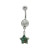 Colorful Star 14 gauge Dangling Belly Barbell - Out of Stock