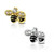 Cartilage Barbell with Bumblebee Design and Multiple Cubic Zirconia Stones 16g