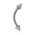 Titanium Spike Curved Eyebrow Barbell