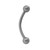 Titanium PVD Gray Eyebrow Curved Barbell Piercing