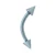 Titanium Spike PVD Light Blue Curved Eyebrow Barbell Piercing