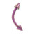 Titanium Pink Spike Curved Eyebrow Barbells