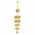 Gold Ion-Plated Belly Button Ring With Sugar Dust Design
