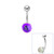 14ga Disco Ball Belly Button Ring 316L Surgical Steel