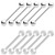 Clear Retainers and Steel Tongue Piercing Barbells 10 Pack