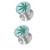 Pair of Surgical Steel Screw-Fit Plugs with Pot Leaf Logo Design
