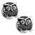 Pair of Ear Plugs | Tunnels Screw Fit Owl Design With Cubic Zirconia
