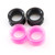 Two Pair of Soft Silicone Flexible Ear Plugs Tunnels Double Flare- Large Gauge