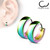 PVD Rainbow Dome Earrings Huggie Hoops