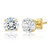 Round Cubic Zirconia Stud Earrings