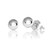 14k Solid White Gold Hollow Ball Stud Earrings- Sold as a Pair 20ga