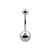 Belly Button Ring Ethylene Oxide Gas Sterilized 316L Surgical Steel 14 Gauge with 5mm and 8mm Steel Ball