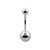 Sterilized Belly Button Ring Ethylene Oxide Gas 316L Surgical Steel 14 Gauge with 5mm and 8mm Steel Ball