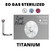 Sterilized  Nose Screw Ethylene Oxide Gas Titanium grade 23 18 Gauge with 1.5mm Press Fit Gem Top
