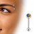 Pride Logo Straight Eyebrow Barbells