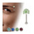 Eyebrow Ring Sterling Silver with Jewels