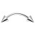 14G Cone Spike Curved Barbell Eyebrow Ring Piercing Jewelry