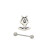 Eyebrow Shield Sterling Silver Man Design with Barbell