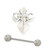 Fleur-de-lis Design Eyebrow Barbells Rings