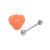 Rose Flower French Tickler Straight Barbell Tongue Ring Surgical Steel Shaft