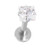 Prong Set Square Clear CZ Labret Studs 16G 8mm