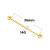 14G 14K Solid Gold 14G Industrial Barbell